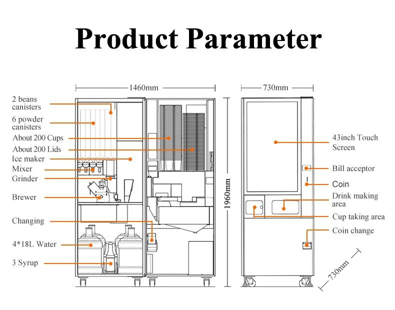 2023 New Style Cup Dispenser for Coffee Vending Machine Automatic Manufacturer