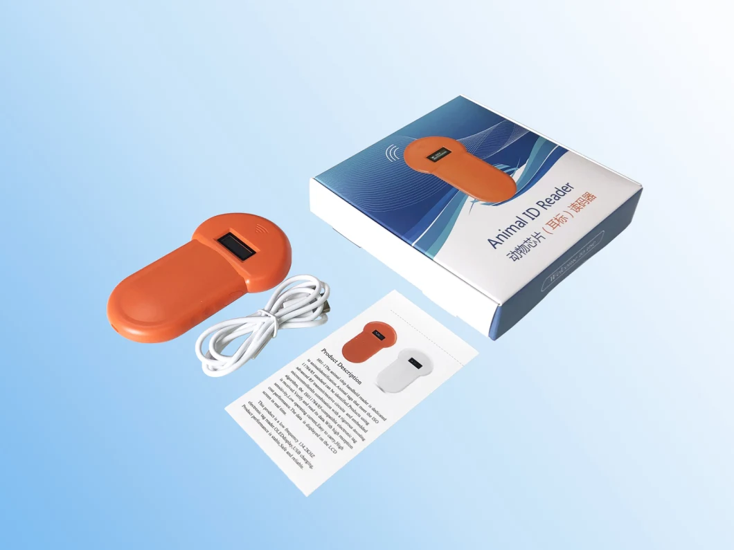 Animal ID Reader RFID Card Reader 134.2kHz Animal Tag Microchip Scanner